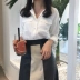 Áo sơ mi nữ phong cách nước ngoài thời trang thu đông 2018 mới Han Fan sinh viên port áo gió retro áo dài tay nữ