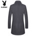 Playboy VIP áo len trong mùa đông dài cộng với bông áo gió áo khoác kinh doanh áo khoác Áo len