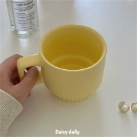 Молоко Huhu желтая керамическая чашка молока завтрак для завтрака кофейная чашка кабинет.
