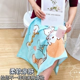 Мультяшное детское хлопковое банное полотенце, пляжное одеяло, в корейском стиле