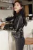 Zhang Ruonan 2019 mới xuân hè bf đẹp trai áo khoác da nhỏ nữ thoáng mát áo khoác ngắn xe máy áo khoác đen pu da - Quần áo da Quần áo da