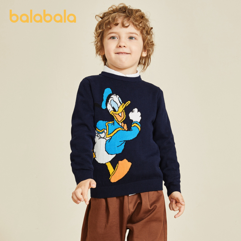 迪士尼联名款 巴拉巴拉 儿童卡通毛衣 秋衣针织衫