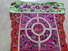 Miaoxiu 少数民族手工刺绣 苗族手工绣片 手工老绣背带