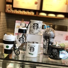 Кружка 2020星巴克环保季绿围裙小熊漫画热变马克杯随行吸管杯保温水杯子 Starbucks coffee