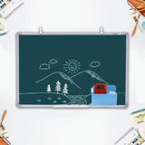 Доска на стену, магнитный мел, коробка для хранения, держатель для ручек, магнит на холодильник