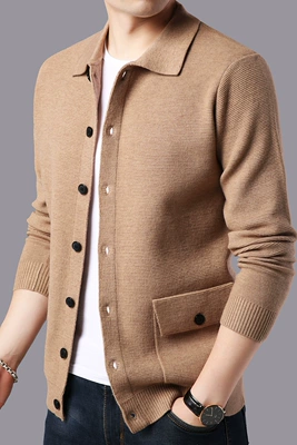 Áo len dệt kim nam áo khoác nam xu hướng Hàn Quốc 2019 thu đông mới - Cardigan