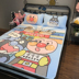 Cartoon hoạt hình điều xơ lyocell mat băng Ruanxi ba mảnh gấp giường 1,5m 1.8m rửa - Thảm mùa hè chiếu cao su non 5d Thảm mùa hè