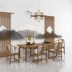 Bàn trà bàn cà phê gỗ Trung Quốc và ghế mới kết hợp giữa phòng khách bàn trà trà văn phòng nội thất tối giản Zen - Bàn trà mẫu bàn sofa đẹp Bàn trà