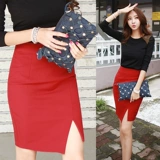 Весенняя летняя поясная сумка, юбка, эластичная мини-юбка, высокая талия, в корейском стиле