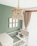 Светильник для детской комнаты, плетеная креативная милая лампа для спальни, защита глаз