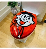 Туалет, подушка, мультяшный модный универсальный черный зимний комплект, 3 предмета, увеличенная толщина, европейский стиль