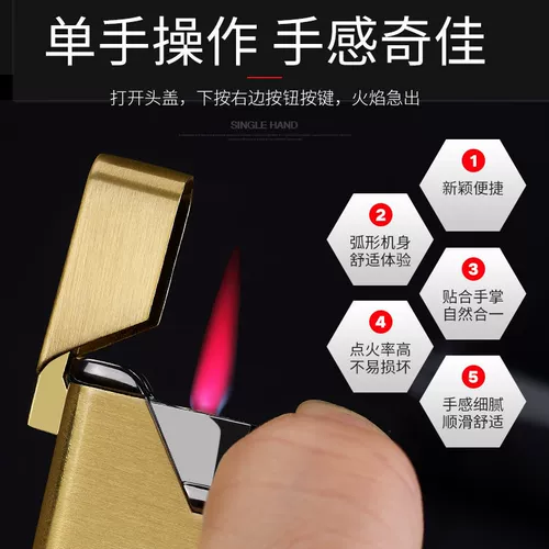 Мужская ветрозащитная красная металлическая зажигалка, подарок на день рождения