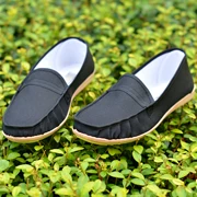 Mùa xuân và mùa thu giày nam thấp để giúp giày vải Bắc Kinh cũ xu hướng giày nam một đôi giày công sở màu đen giày đế mềm