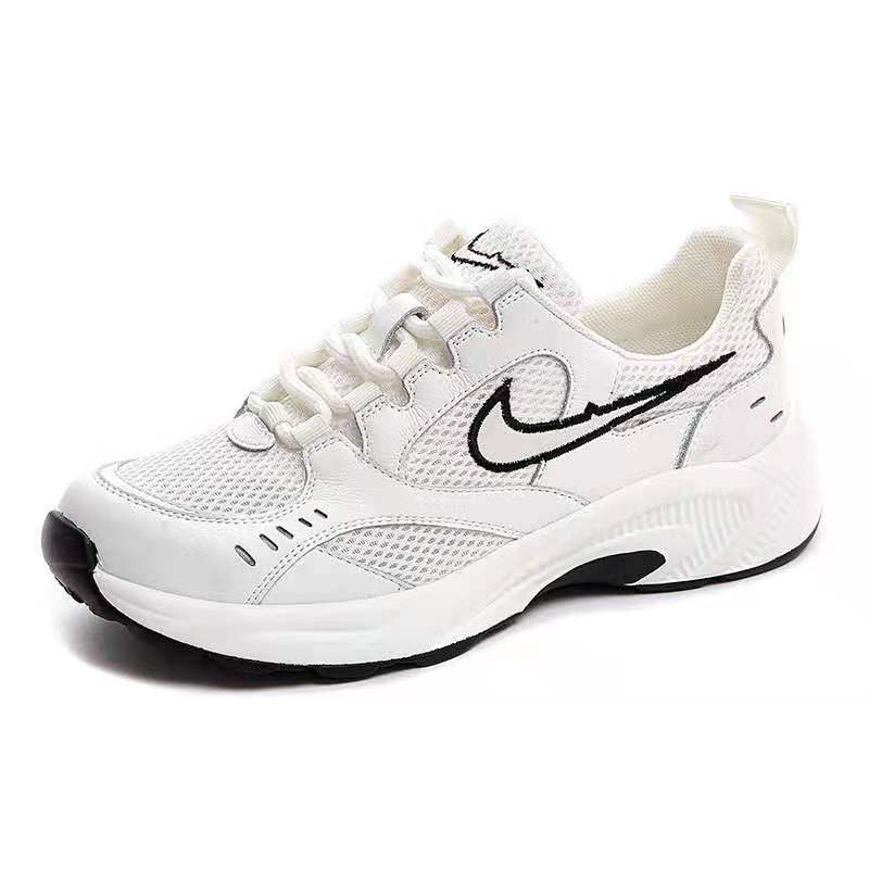 Black Mesh 4.5Cm Heelblack Daddy shoes female summer Mesh surface Bomb Street 2021 Thick bottom Apricot gym shoes Hot money Gougou Forrest Gump shoes female Thin