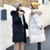 Hu Chu áo lông bông cổ áo dài phần trên áo khoác gối nữ mùa đông 2019 phiên bản mới của Hàn Quốc về dịch vụ bánh mì dày - Bông