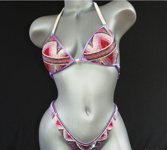 Сша марка сексуальный кристалл сектор шаблон соревнование бикини повесить за шею пересекать кружево купальник сильный и красивый конкуренция служить
