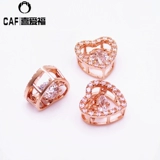 Ювелирное украшение, золотая гибкая подвеска в виде сердечка, Россия, 14 карат, розовое золото