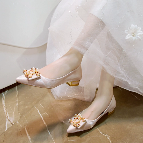 Свадебные туфли, универсальная элегантная обувь с заостренным носом, коллекция 2022