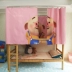 ký túc xá sinh viên rèm cửa Pig nghệ thuật phim hoạt hình dễ thương nhỏ tươi giường tầng dây DIY công chúa màu hồng vỏ giường - Bed Skirts & Valances