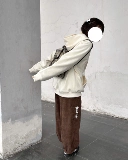 Вельветовые штаны, милый оригинальный дизайнерский фонарь, свободный прямой крой