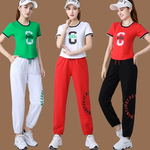 Летний модный танцующий спортивный костюм, 2022, короткий рукав