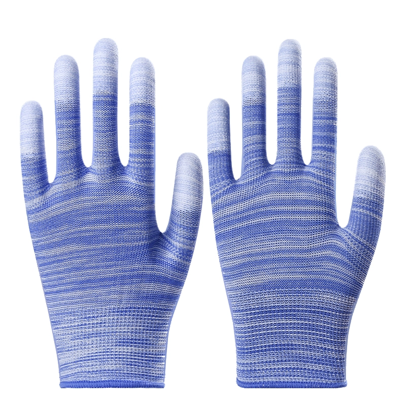 36 đôi găng tay và lòng bàn tay bằng nylon trắng mỏng phủ PU, bảo hộ lao động, chống mài mòn, chống tĩnh điện, không bám bụi, thoáng khí, nhúng và chống trượt găng tay chống cháy 