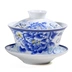 Lớn sứ màu xanh và trắng bao gồm bát gốm 250 ml bát sứ ba bát Jing Jing tea Jingdezhen Jingdezhen Kungfu bộ trà lớn bình lọc trà thủy tinh Trà sứ