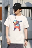 Мужская трендовая летняя динамичная японская ретро футболка в стиле хип-хоп, короткий рукав