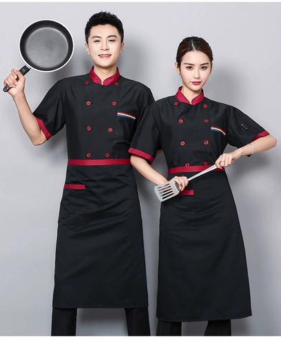 Летний тонкий комплект для работы подходит для мужчин и женщин для отеля, короткий рукав