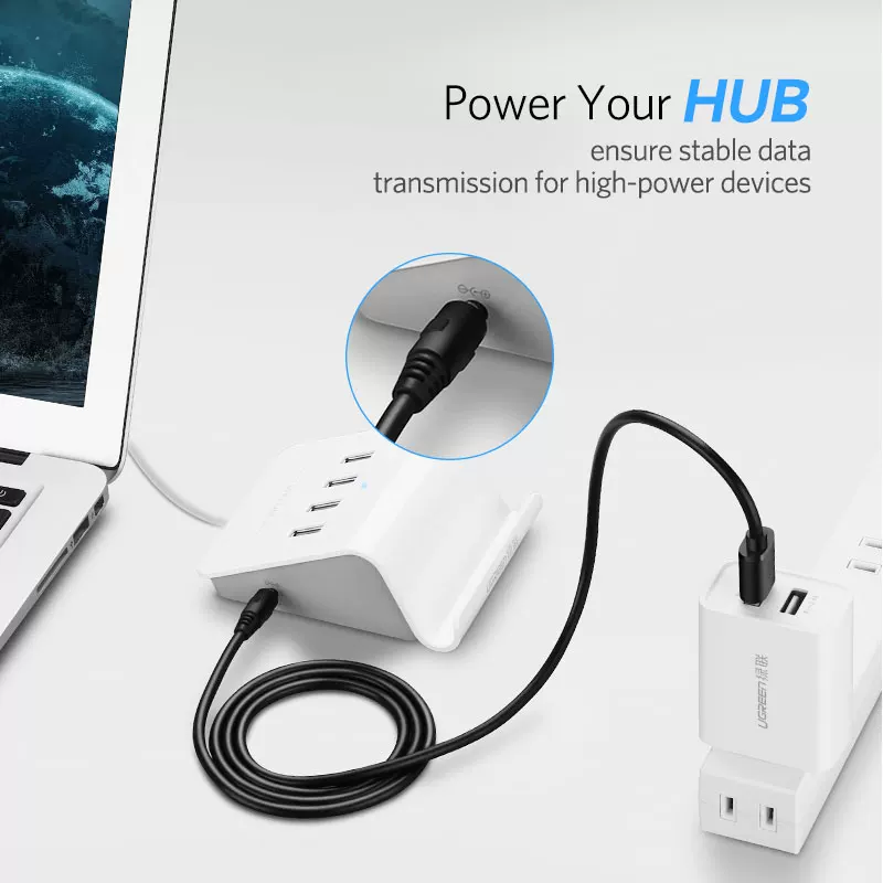 Уруген кабель питания USB к DC 5V 3.5мм гнездо для USB-хаба вентилятор