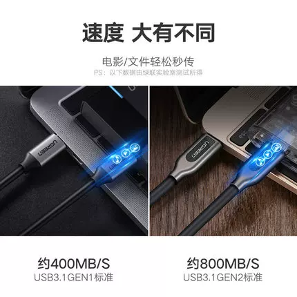 Кабель данных с двумя коннекторами Type-C, PD быстрая зарядка, длина 1.5