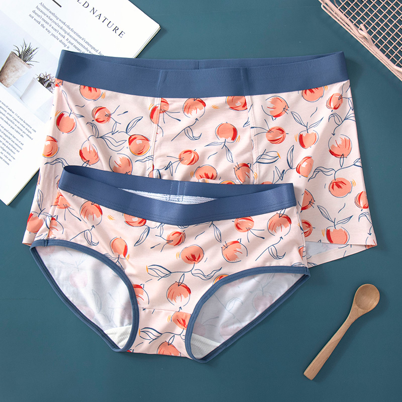 Zhizhi Peachlovers underpants modal  pure cotton lovely originality Double men and women Underwear Couple shorts suit