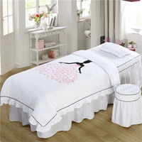 SPA Thẩm mỹ viện Beauty bedspread gia đình Hàn Quốc của bốn bộ giường khử trùng massage vật lý trị liệu lá sen ren bedspread mảnh duy nhất - Trang bị tấm ga bọc giường spa