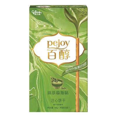 [格力高 百醇注心饼干(抹茶慕斯味) 48g/盒]
