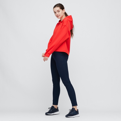 Uniqlo, эластичная спортивная толстовка с капюшоном, лонгслив, быстрое высыхание
