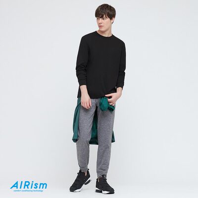 Uniqlo Мужской аэродинамический круг круга T -Frish (Long -Sleeved Sunscreen) 433037 Uniqlo