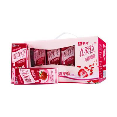 Напиток Mengniu Real Fruit Milk (Клубника) 250г*12 коробок