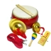 Bé nhỏ đánh trống đánh trống đồ chơi âm nhạc da cừu dạy học tambourine hai mặt mẫu giáo bộ gõ đồ chơi cho trẻ sơ sinh Đồ chơi âm nhạc / nhạc cụ Chirldren
