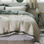 Bộ giường bốn mảnh Aberdeen Bắc Âu Tương phản đơn giản màu rắn chất lượng cao 60 Tencel lyocell sợi 4 miếng - Bộ đồ giường bốn mảnh chăn ga gối đệm khách sạn