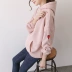 Quần áo thu đông 2018 mới dành cho bà bầu thời trang Hàn Quốc cộng với áo nhung thêu trùm đầu phiên bản rộng kích thước lớn cho bà bầu áo len mùa xuân