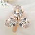 Man Hughes Rose Gold Full Diamond Zircon Ring Nữ Nhật Bản và Hàn Quốc Thời trang Sweet Live Ring Dị ứng Quà tặng