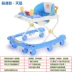 Bé sơ sinh con toddler walker 6 7-18 tháng con đa chức năng chống rollover tay đẩy có thể mất âm nhạc