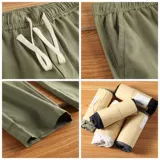 Домашний ежедневный старый канал товары ~ качество!Летние тонкие модели и узкие талию повседневные льняные брюки мужчины