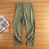 Домашний ежедневный старый канал товары ~ качество!Летние тонкие модели и узкие талию повседневные льняные брюки мужчины