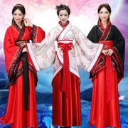 Hanfu nữ trang phục trang phục Tangfu công chúa cặp đôi công chúa váy rộng tay tươi và thanh lịch phong cách Trung Quốc - Quần áo ngoài trời