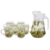 Hộ gia đình công suất lớn thủy tinh chai nước lạnh jug tea cup set với chịu nhiệt dày tie nồi bia mug cup