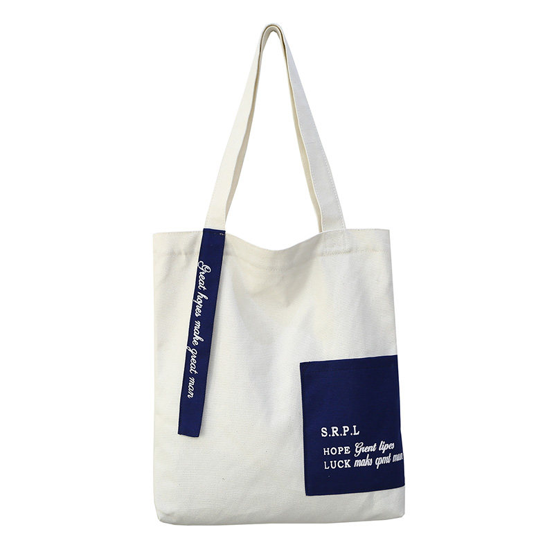 天猫手提袋女单肩学生慵懒风帆布包原宿