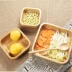 Gỗ sồi Nhật Bản vuông bằng gỗ bát vuông trái cây bát salad lớn bằng gỗ bộ đồ ăn nhà gỗ chắc chắn bát tráng miệng Đồ ăn tối