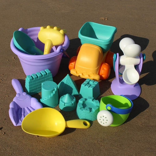 Пляжная игрушка из мягкой резины, детское уличное средство детской гигиены для ванны, лопата для игры с песком, набор инструментов, песочные часы