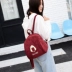 Vai nhỏ túi nữ Hàn Quốc phiên bản 2017 sinh viên in ấn ba lô đơn giản hoang dã mini retro vải to sợi cashmere túi balo nữ đi làm Ba lô